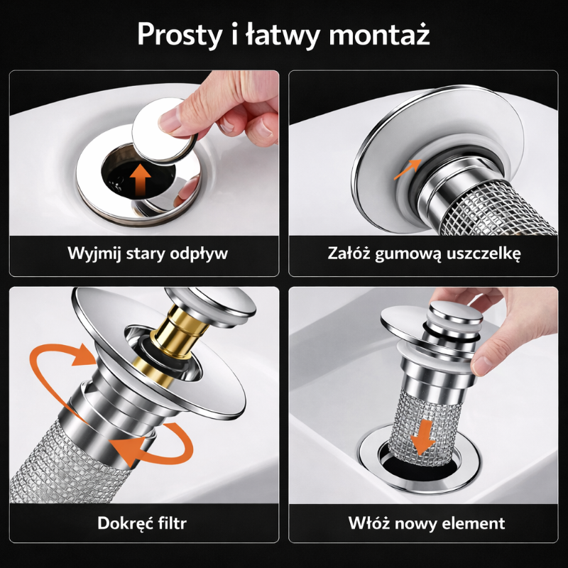 AquaSafe - Uniwersalne sitko do odpływu